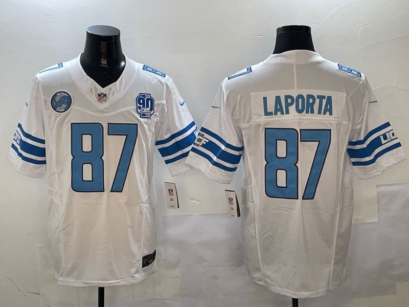 Men Detroit Lions #87 Laporta White three generations 2024 Nike Limited NFL Jersey style 01022->detroit lions->NFL Jersey